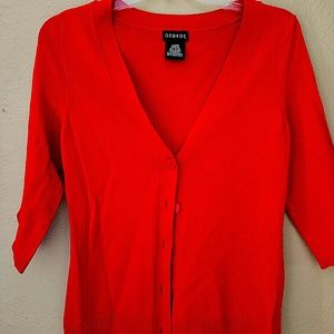 Vibrate Red Cardigan by George Size XS half sleeves